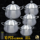 10 Pcs High Quality Aluminium Cookware Set - ACS-10A