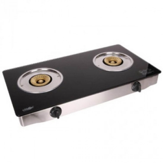Clikon Gb-Double Burner Gas Stove With Safety Device- Ck 2146