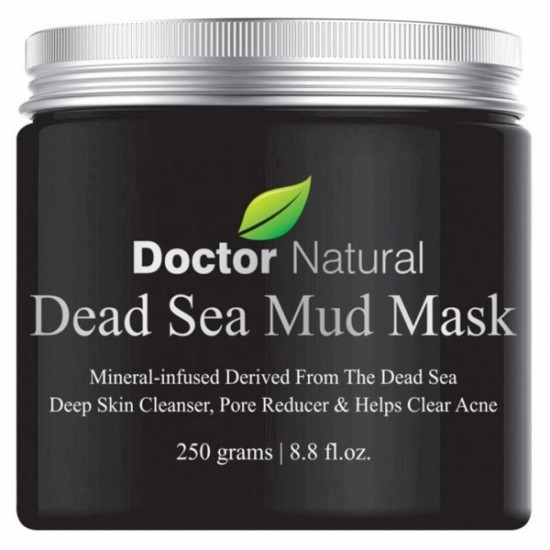 Doctor Natural Dead Sea Mud Mask With Shea Butter, Aloe Vera And Jojoba Oil 8.8 Oz