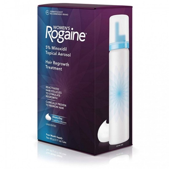 Women s Rogaine 5 Minoxidil Foam For Hair Thinning And Loss, Topical Treatment For Women’s Hair Regrowth, 4-Month Supply