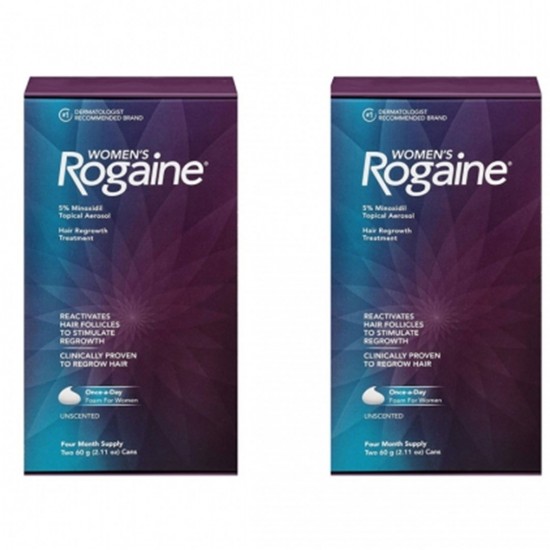 Women s Rogaine Foam Hair Regrowth Treatment, 4.22 Ounce Per Pack. (2 Pack)