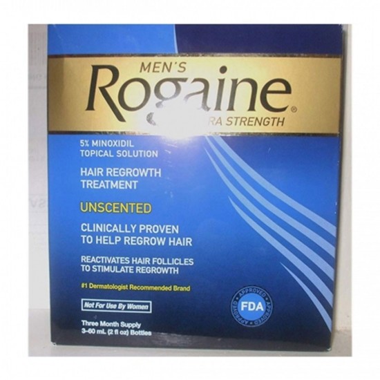 Rogaine For Men Hair Regrowth Treatment, Extra Strength Original Unscented, 12-Month Supply