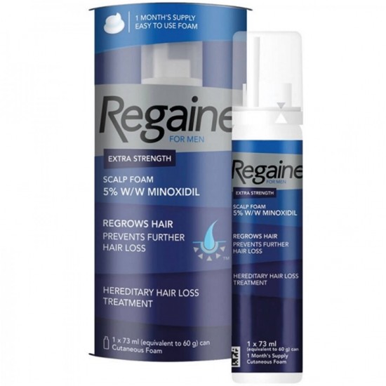 Men s Regaine 5 Minoxidil Foam For Hair Loss And Hair Regrowth, Topical Treatment For Thinning Hair 73 Ml - 1 Month Supply