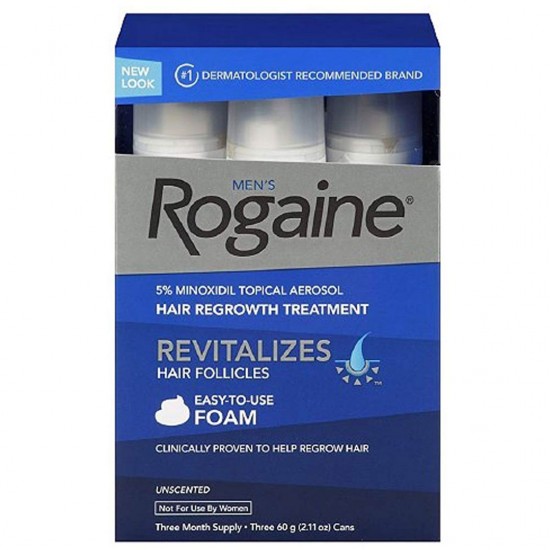 Rogaine Men s Easy-To-Use Foam 6.33 Oz, 3 Ea (Pack Of 12)