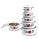 2 In 1 Bundle Offer 10 Pcs Casserole Set - OE-18 Olympia Red Flowers And Multipurpose Meat Mincer - BND1918