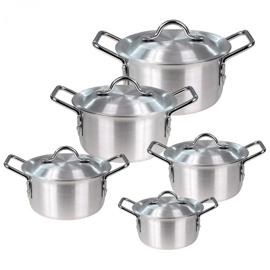 10 Pcs Aluminium Cookware Set With 10 Pcs Casserole Set Bundle ( BND18-107 )