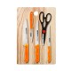 3 In 1 Bundle Offer 10 Pcs Casserole Set+5 Litter Pressure Cooker+Knife Set With Cutting Board BND17-155