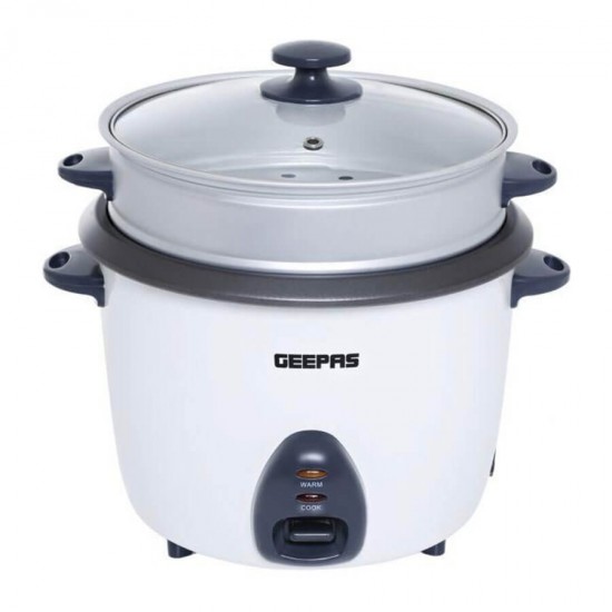 Geepas Automatic Rice Cooker, Cook, Steam, Warm, 2.8L - GRC4327