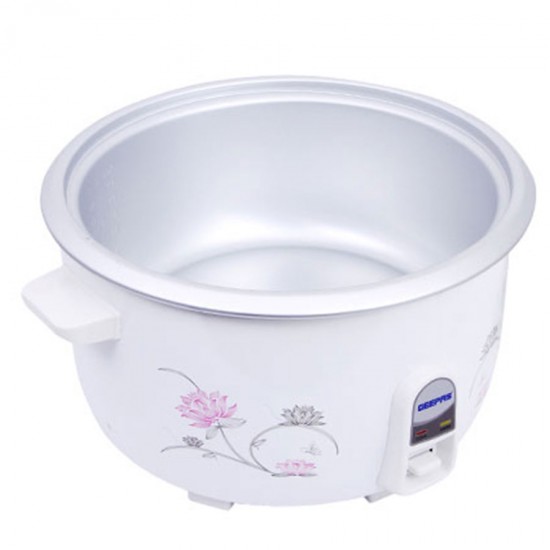 Geepas Electric Rice Cooker, Cook And Warm, Stainless Steel Lid, 8.0L - GRC4322