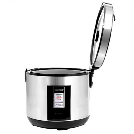 Geepas Stainless Rice Cooker, 1.8L, Nonstick Innerpot - GRC4330