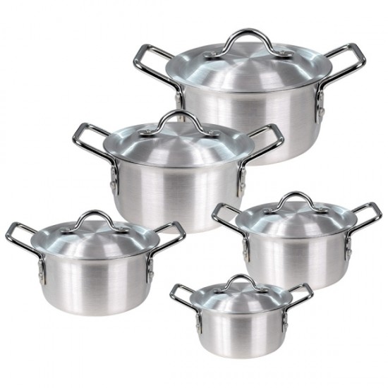 10 Pcs Aluminium Cookware Set With 10 Pcs Casserole Set Bundle ( BND18-108 )