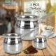 3 Pcs Stainless Turkish Coffee Pot Set