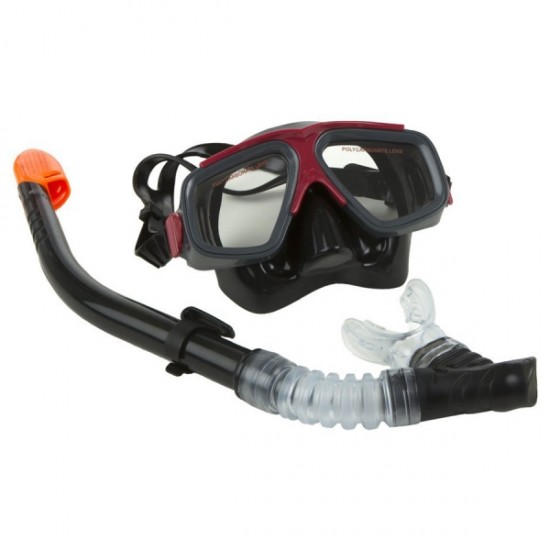 Intex 55949 Surf Rider Swimming Diving Mask and Snorkel Set - Black and Pink