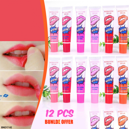 12 Pcs Wow Romantic Lipstick BND17-92