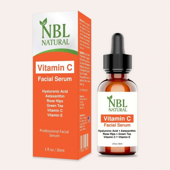 NBL الطبيعية فيتامين C مصل الوجه مع حمض الهيالورونيكس والشاي الأخضر استخراج 30 مل